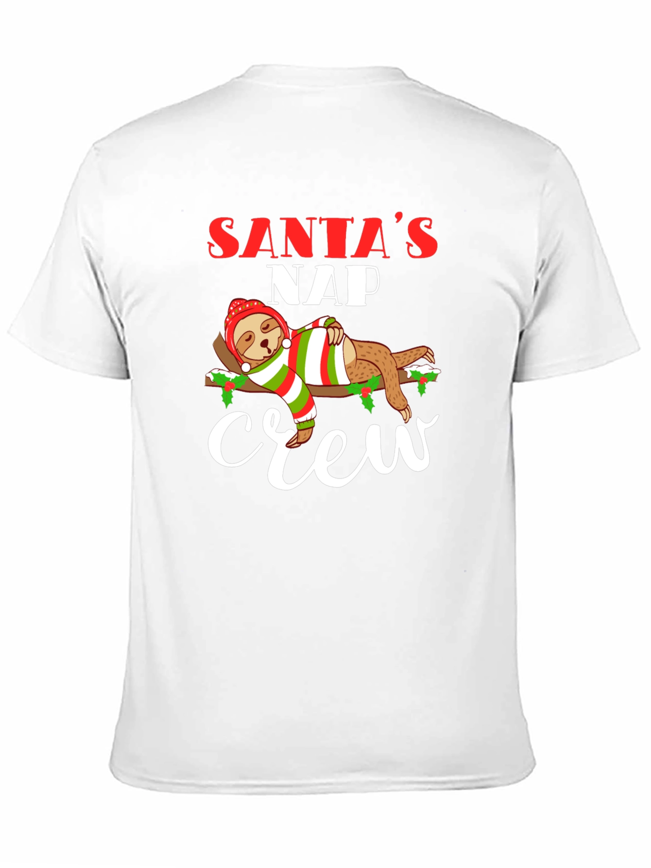 Santas Nap Crew Sloth Christmas T-Shirt