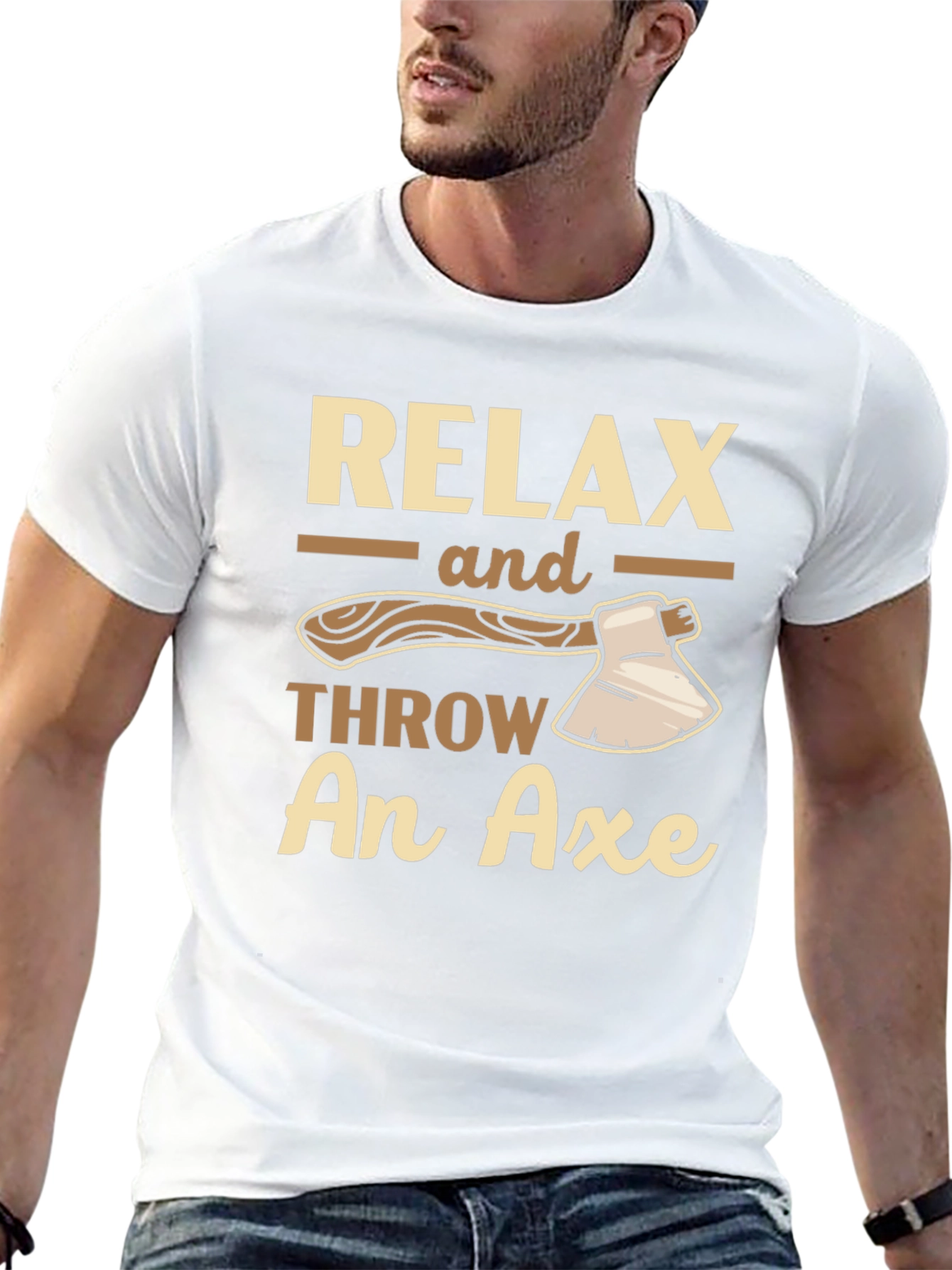 Relax and Throw An Axe Graphic T-Shirt