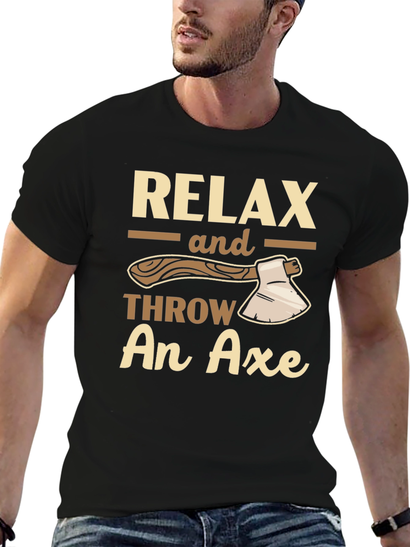 Relax and Throw An Axe Graphic T-Shirt