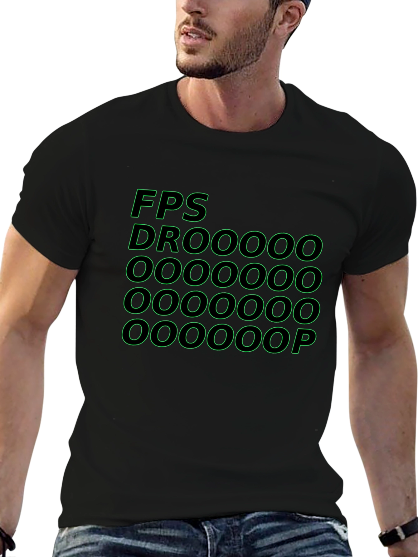 FPS Droooop Black Graphic T-Shirt