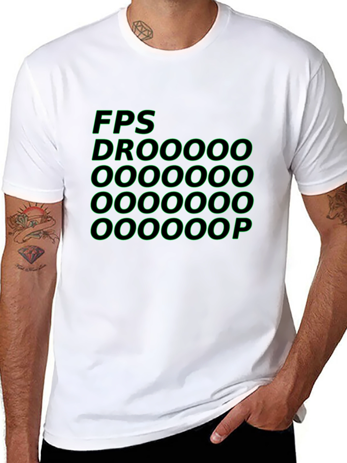 FPS Droooop Black Graphic T-Shirt