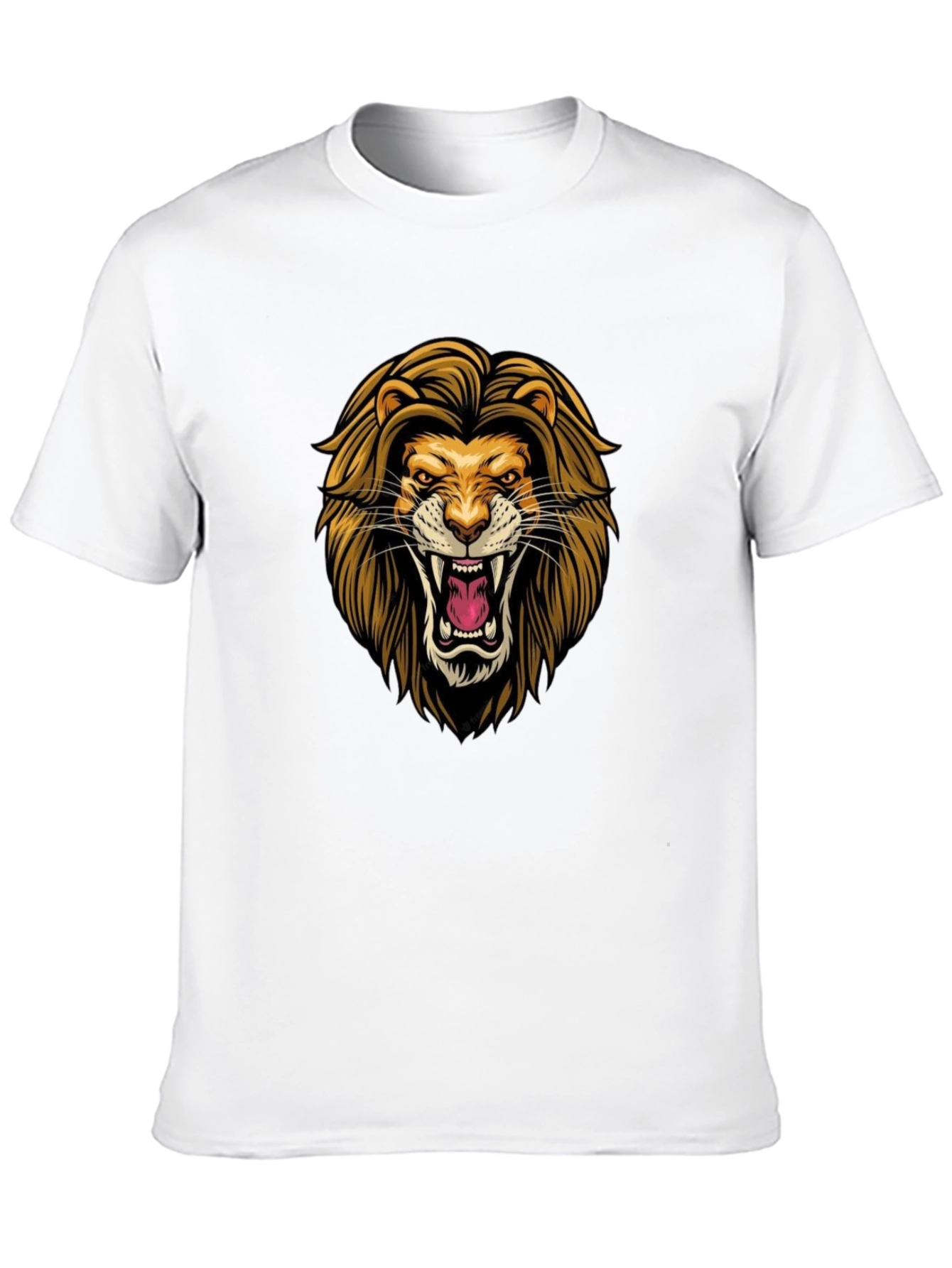 Lion Graphic Black T-Shirt - Fierce Style