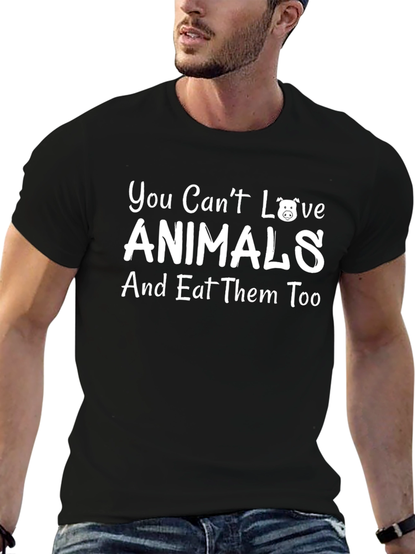 Vegan T-Shirt: Love Animals Dont Eat Them