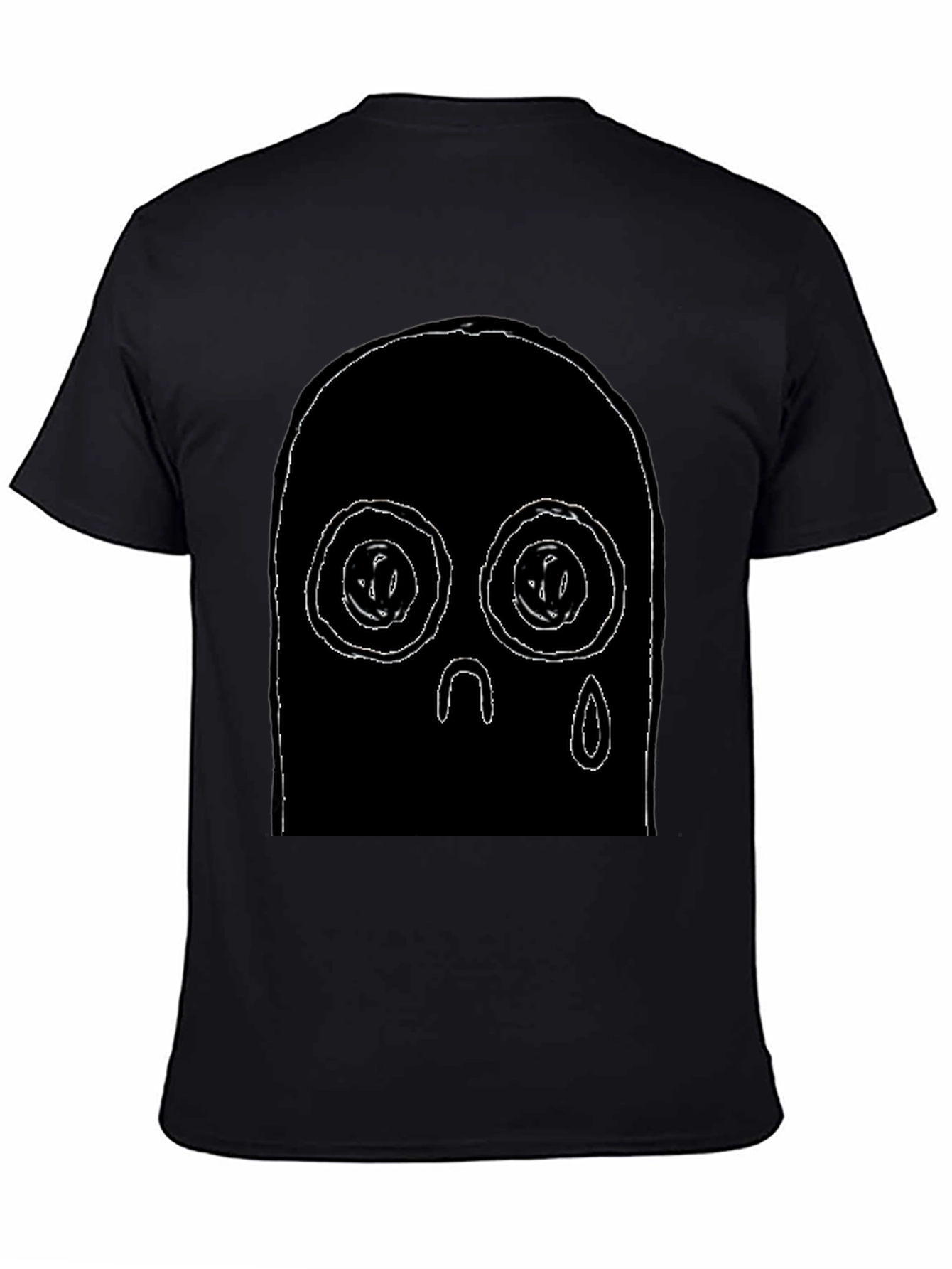 Abstract Face Black T-Shirt