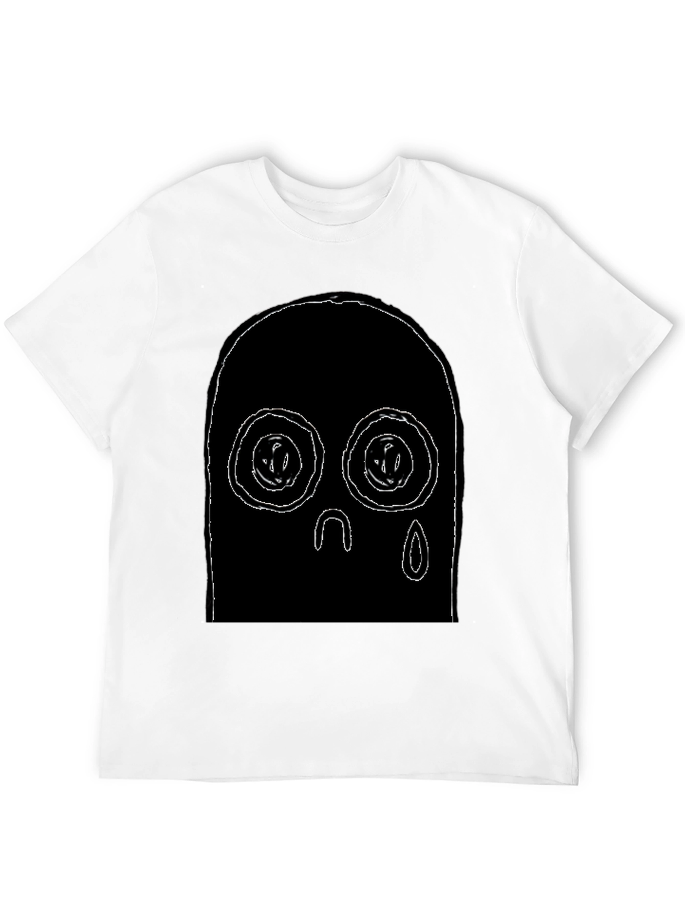 Abstract Face Black T-Shirt