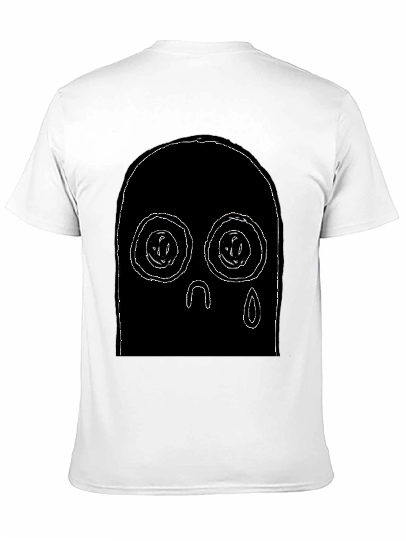 Abstract Face Black T-Shirt