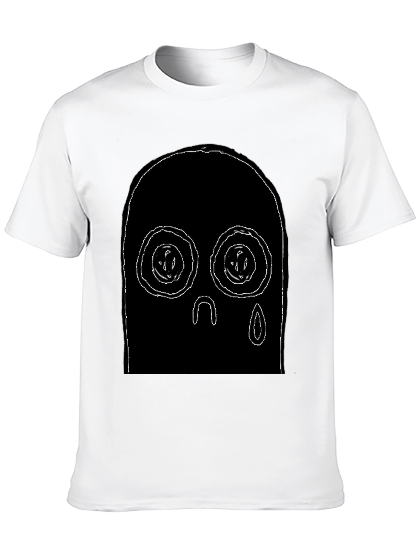 Abstract Face Black T-Shirt