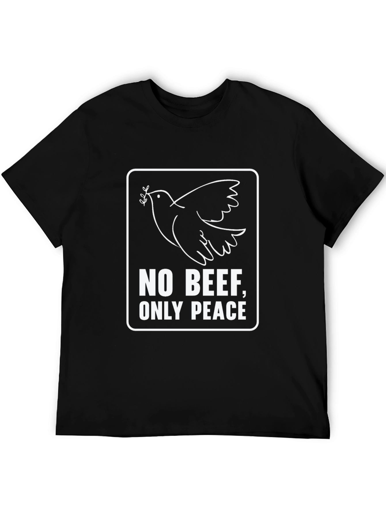 No Beef Only Peace Black T-Shirt