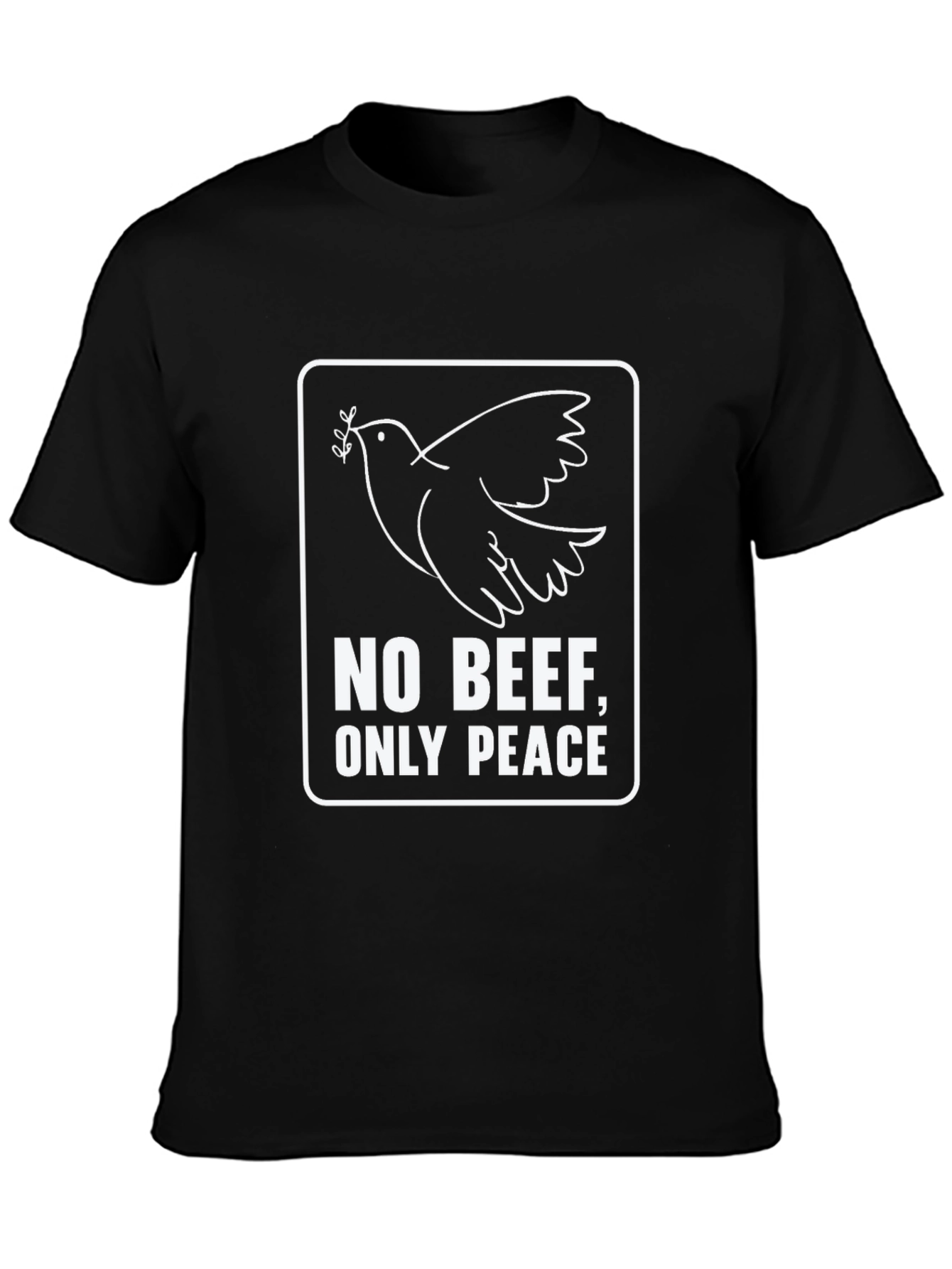 No Beef Only Peace Black T-Shirt