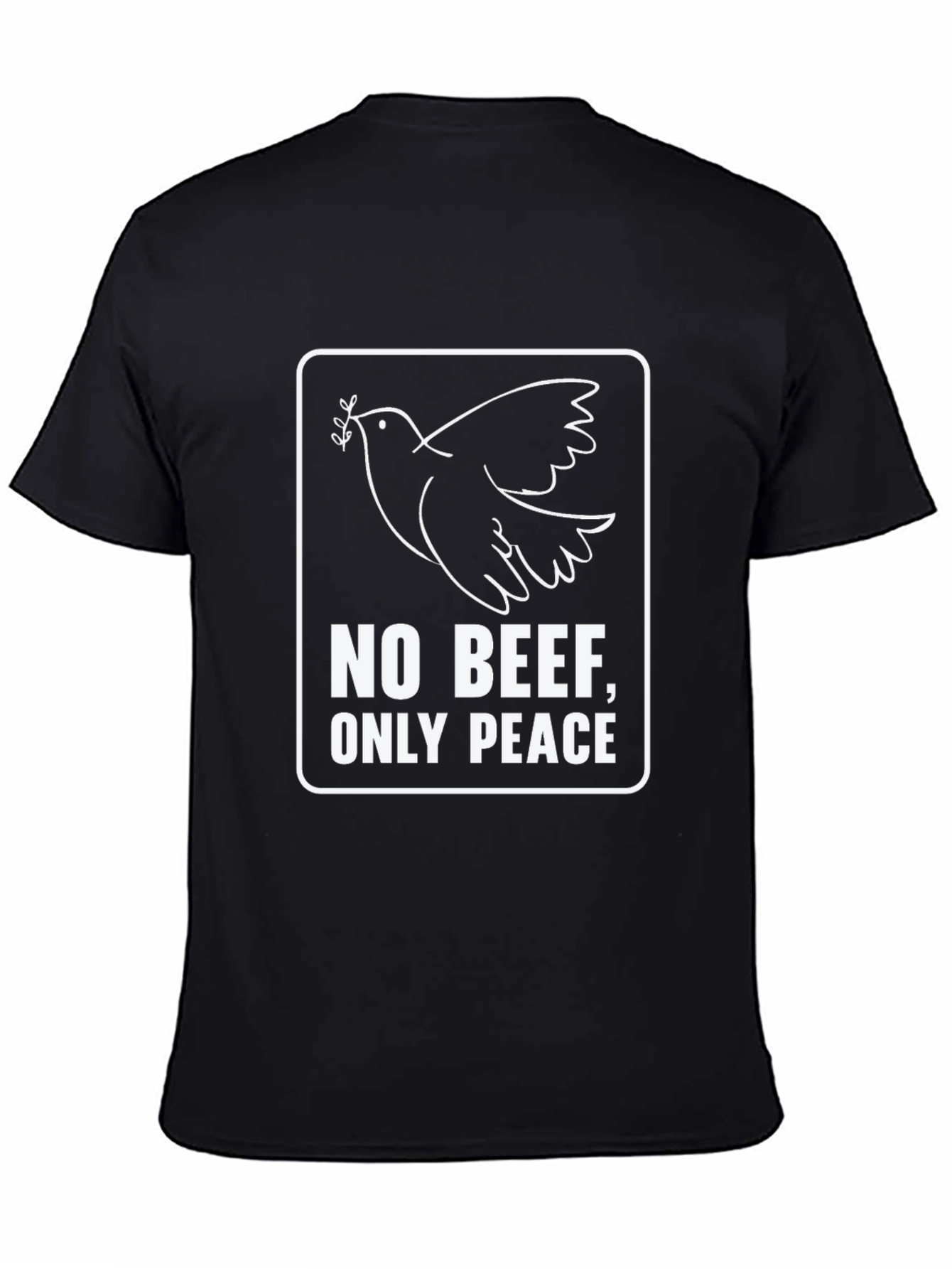 No Beef Only Peace Black T-Shirt