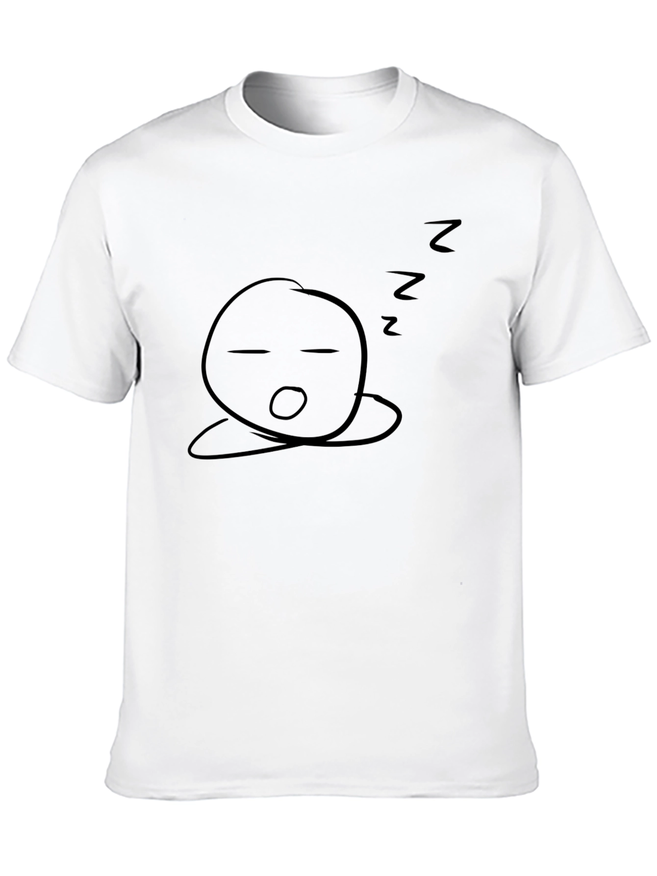 Sleeping Character Black T-Shirt - Casual Comfort
