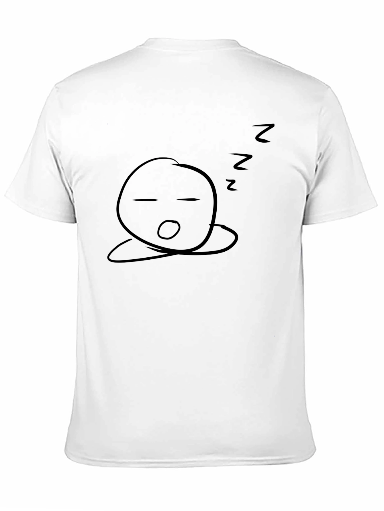 Sleeping Character Black T-Shirt - Casual Comfort