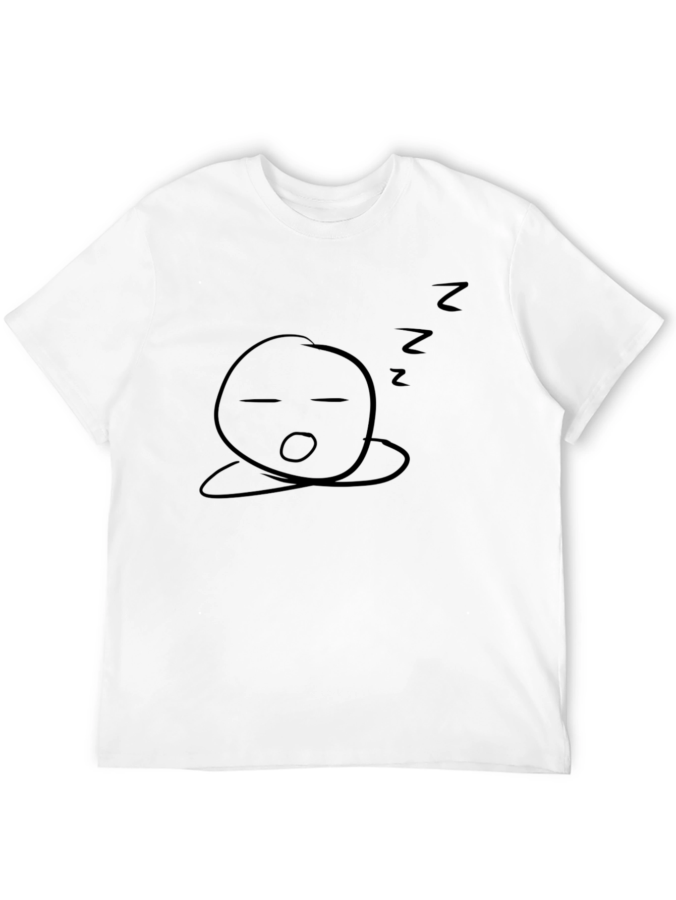 Sleeping Character Black T-Shirt - Casual Comfort