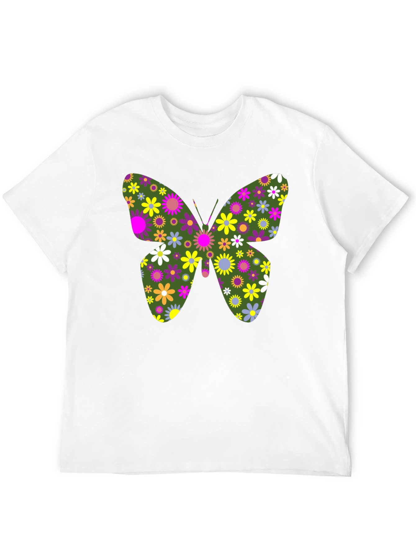 Floral Butterfly Graphic T-Shirt - Unisex