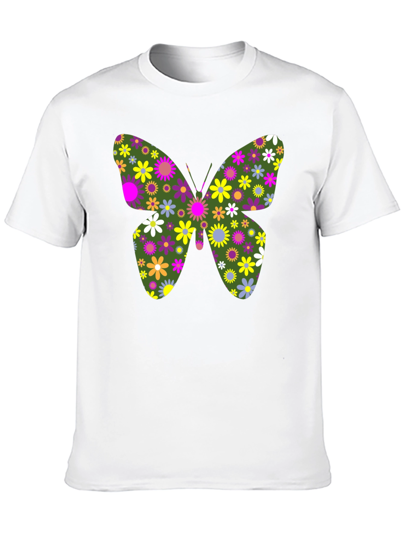 Floral Butterfly Graphic T-Shirt - Unisex