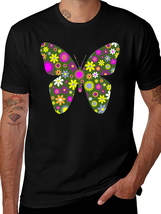 Floral Butterfly Graphic T-Shirt - Unisex