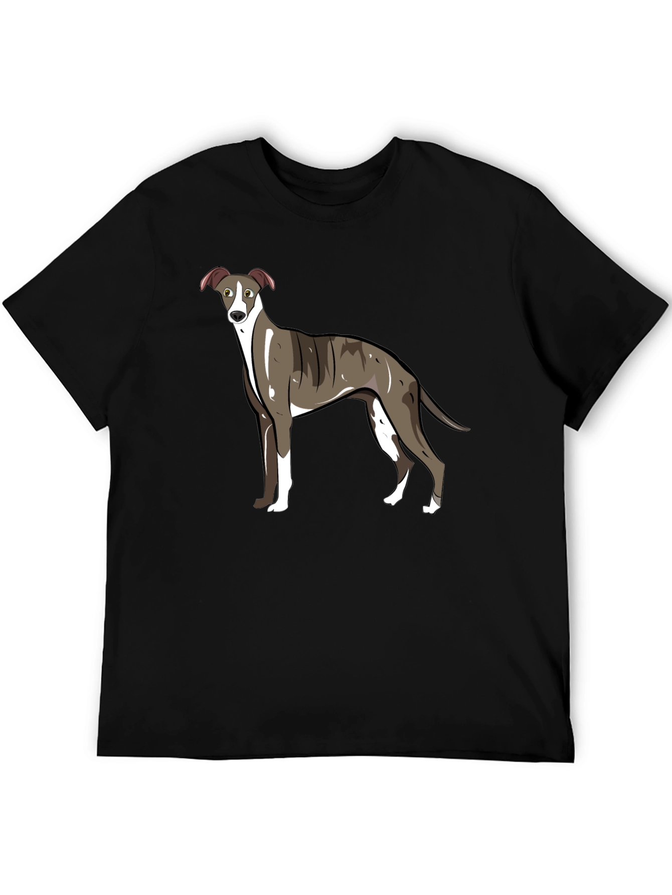 Whippet Dog Graphic T-Shirt - Unisex Black Tee