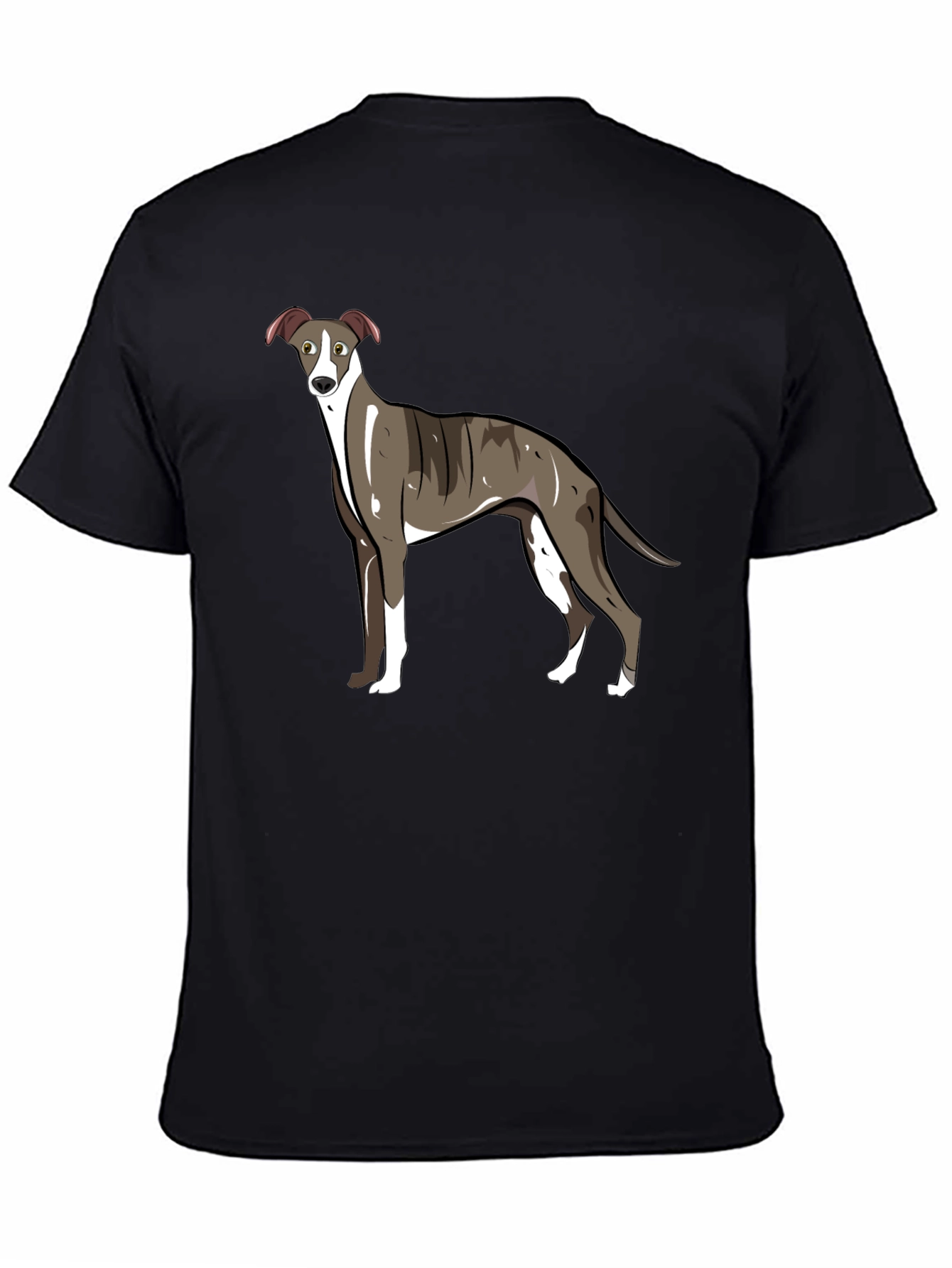 Whippet Dog Graphic T-Shirt - Unisex Black Tee