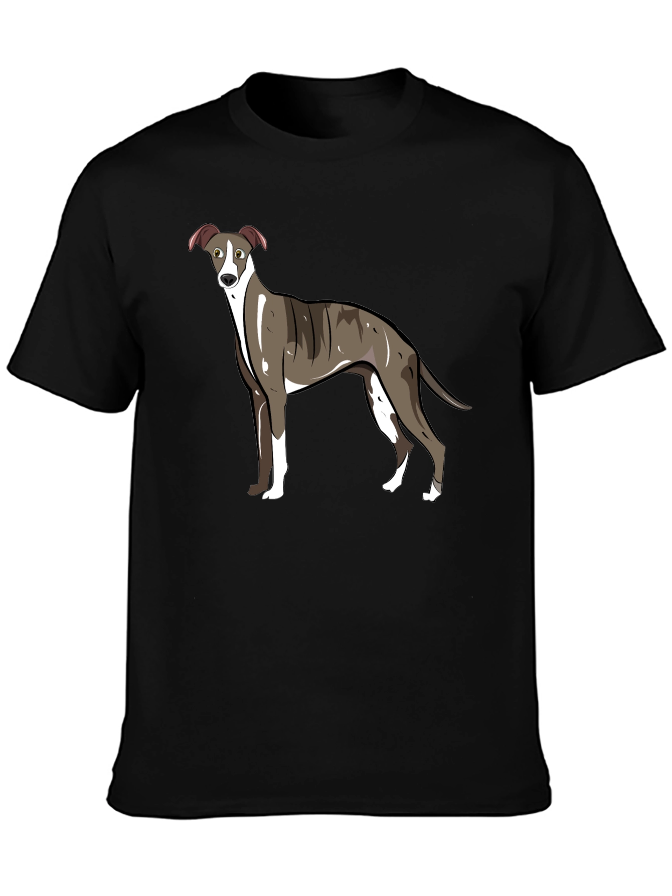 Whippet Dog Graphic T-Shirt - Unisex Black Tee