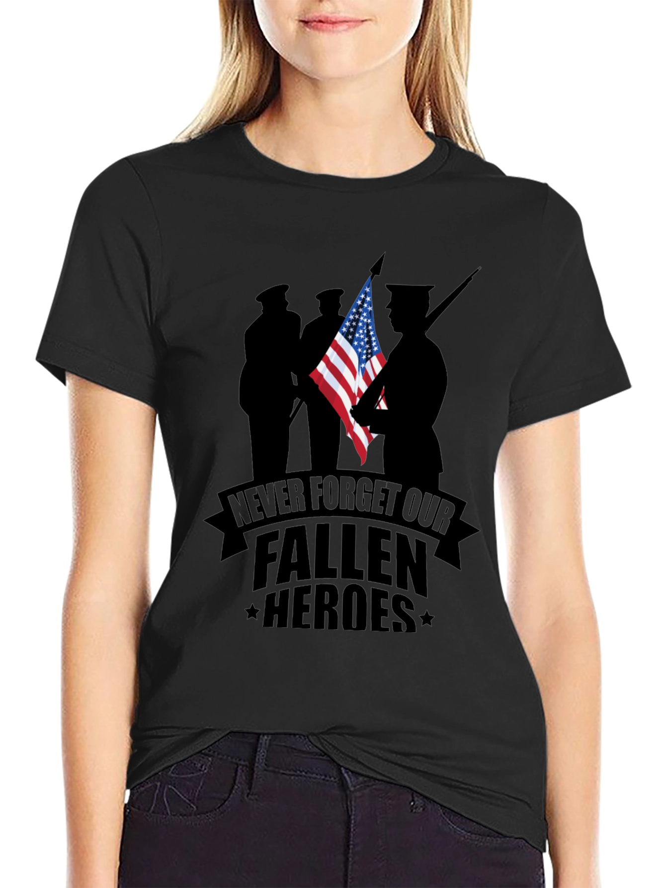 Never Forget Fallen Heroes Graphic Tee