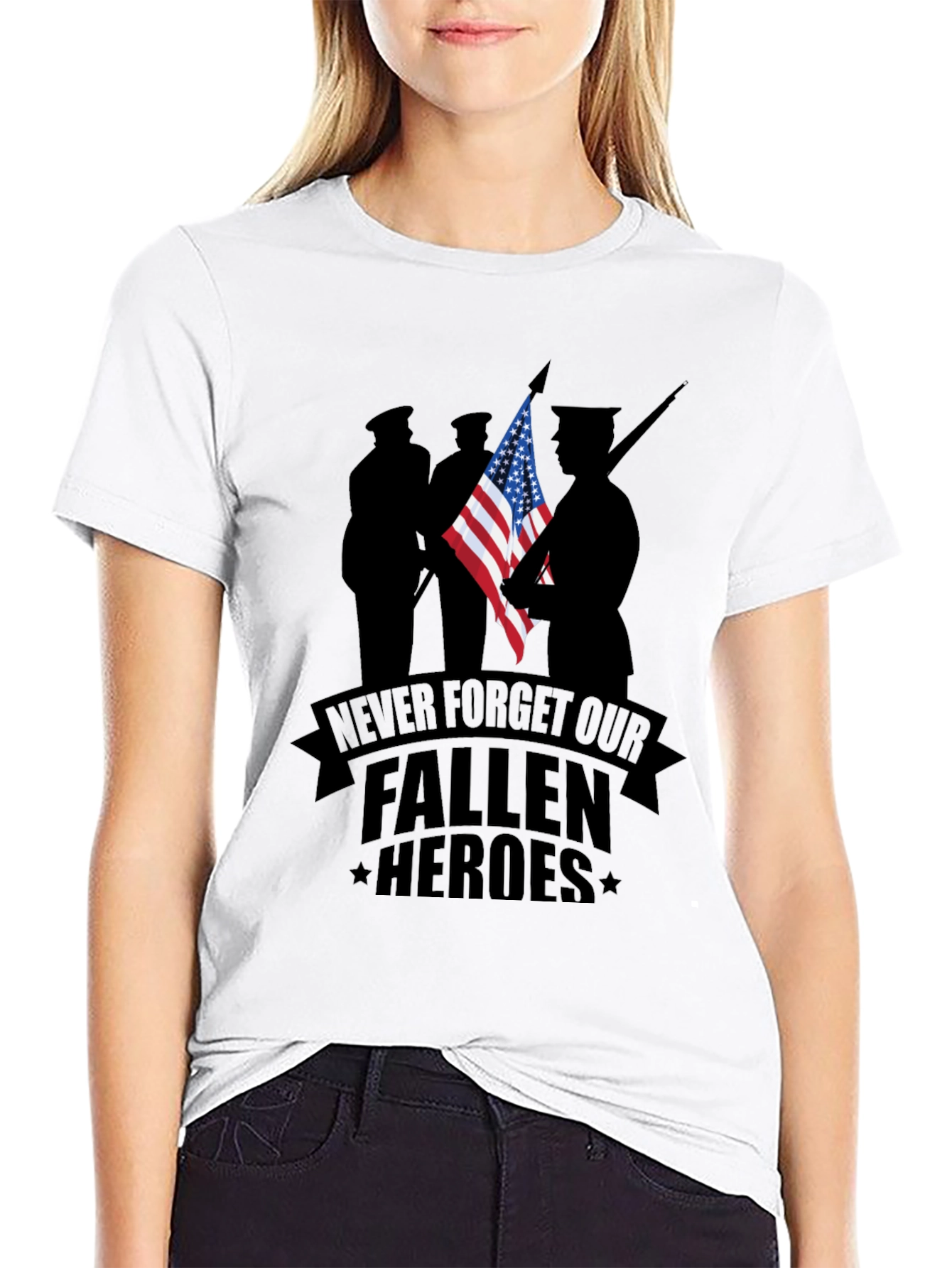 Never Forget Fallen Heroes Graphic Tee