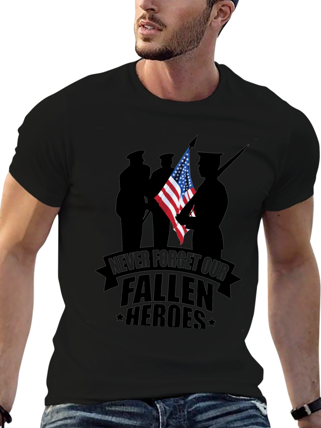 Never Forget Fallen Heroes Graphic Tee