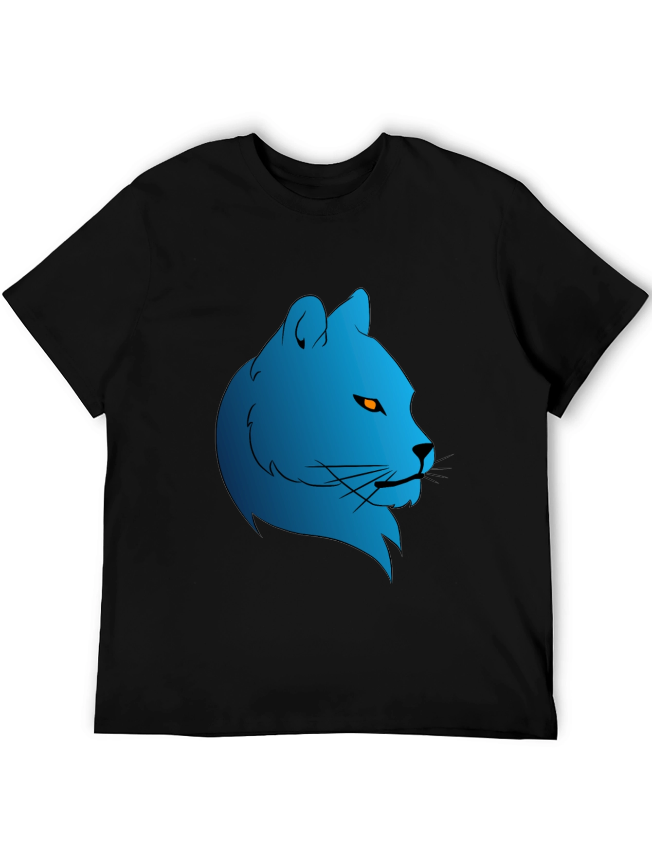 Blue Lion Graphic Black Tee - Stylish & Unique