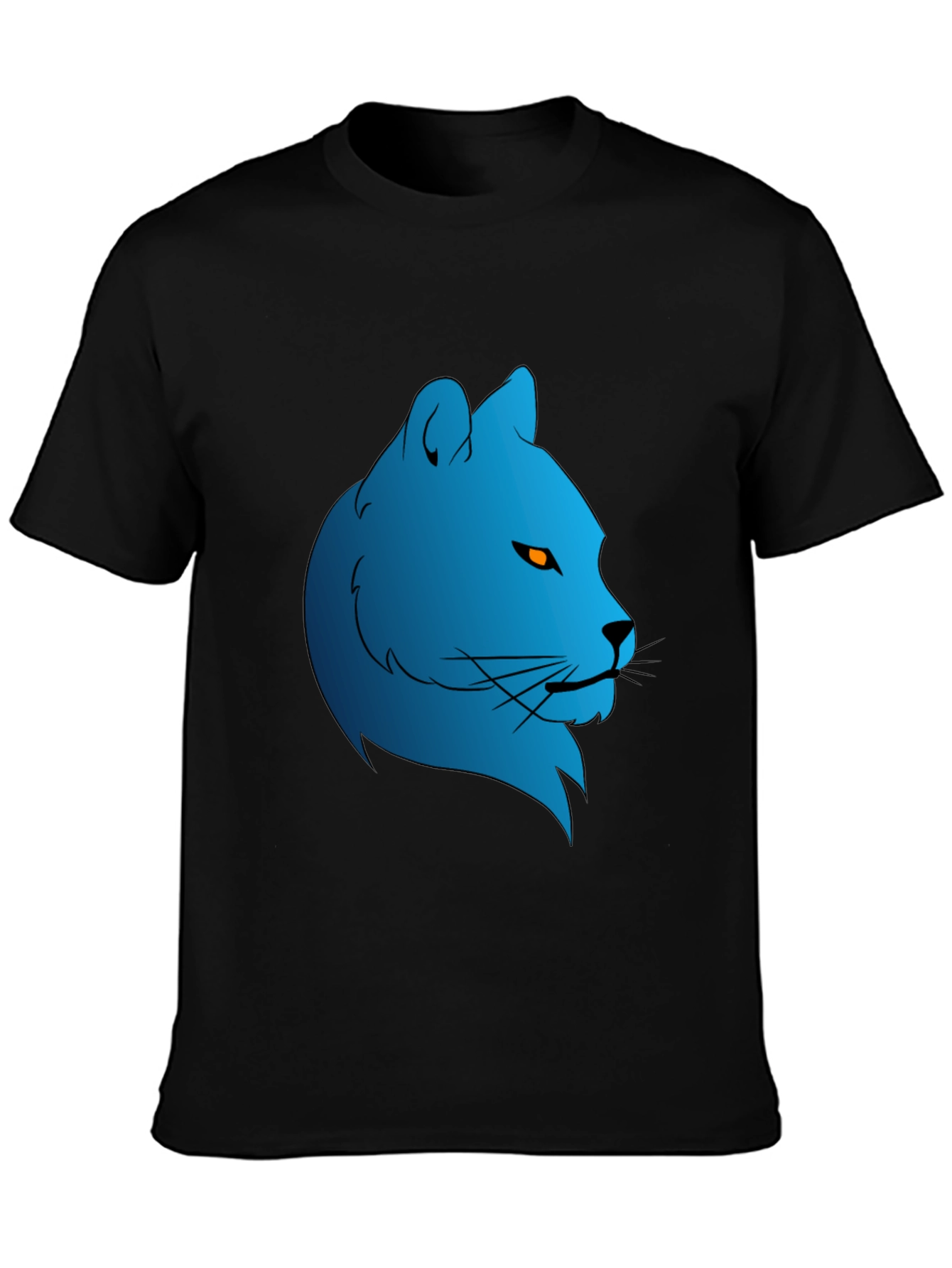 Blue Lion Graphic Black Tee - Stylish & Unique