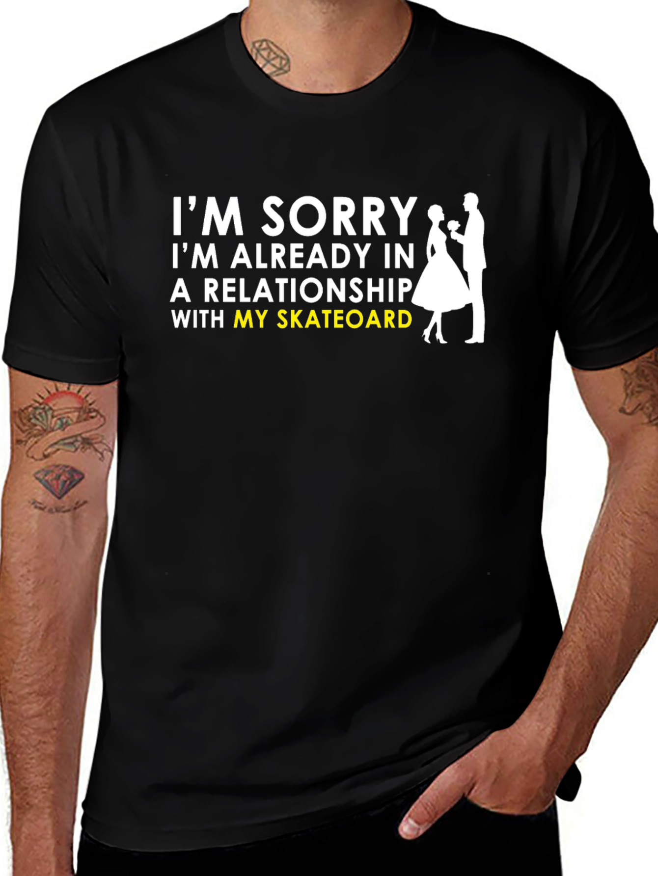 Skateboard Relationship Graphic Tee