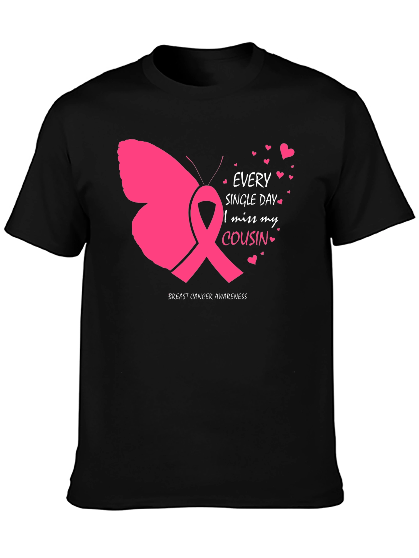 Breast Cancer Awareness Cousin Butterfly T-Shirt