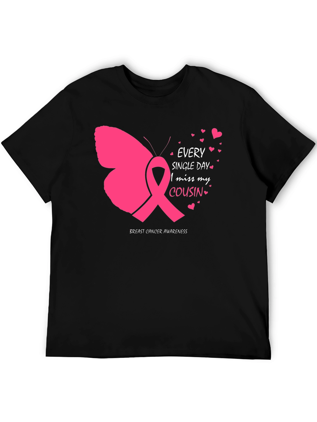 Breast Cancer Awareness Cousin Butterfly T-Shirt