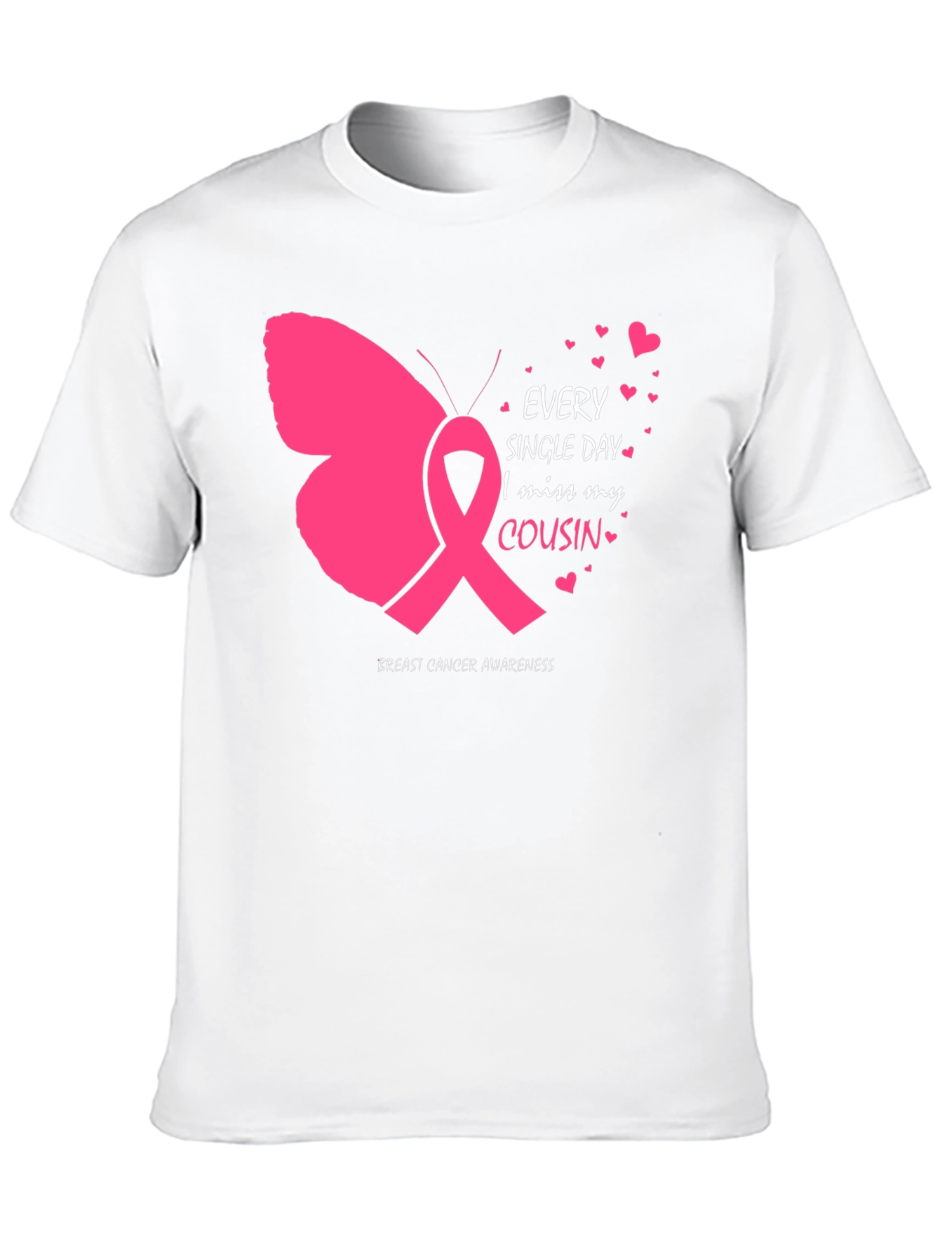 Breast Cancer Awareness Cousin Butterfly T-Shirt