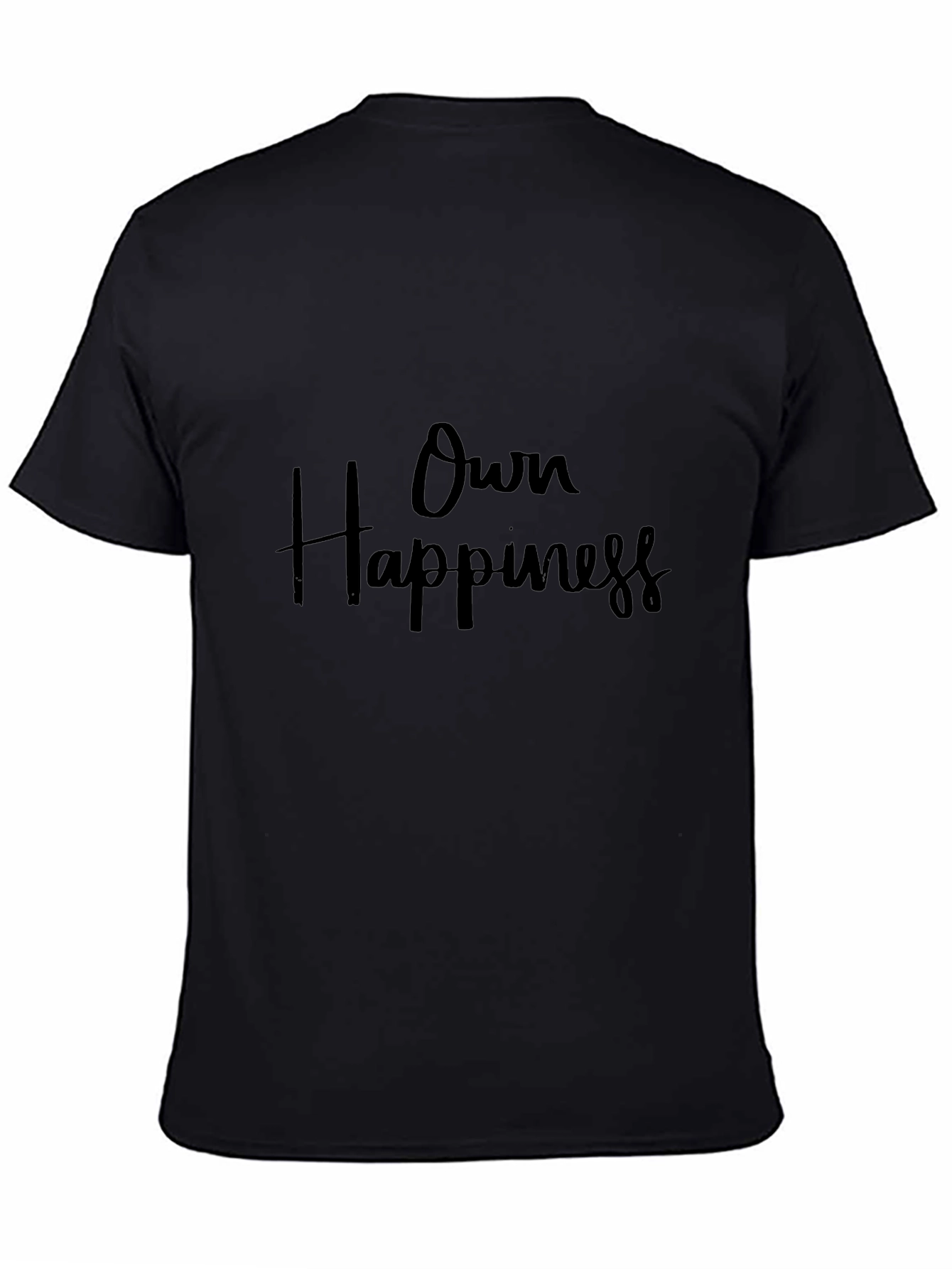 Own Happiness Black Graphic Tee