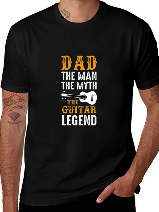 Dad Guitar Legend Black T-Shirt
