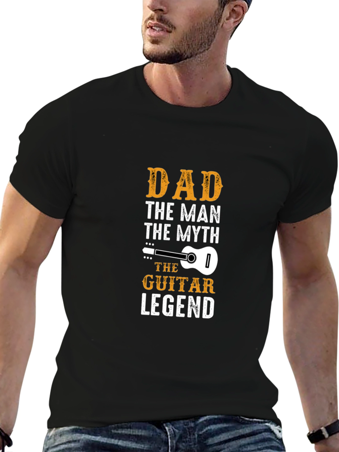 Dad Guitar Legend Black T-Shirt