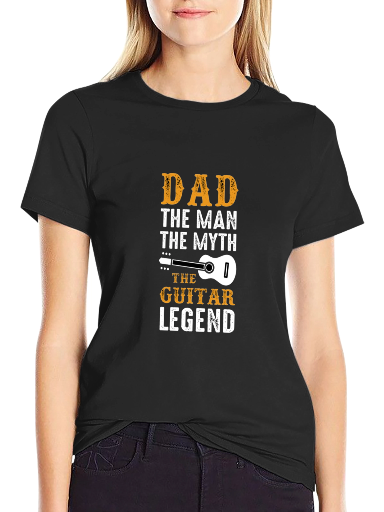 Dad Guitar Legend Black T-Shirt