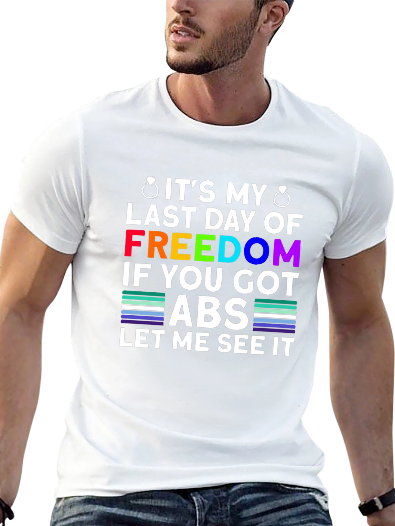 Bachelor Party Freedom Abs T-Shirt
