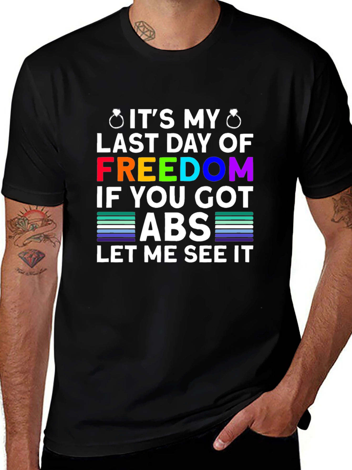 Bachelor Party Freedom Abs T-Shirt