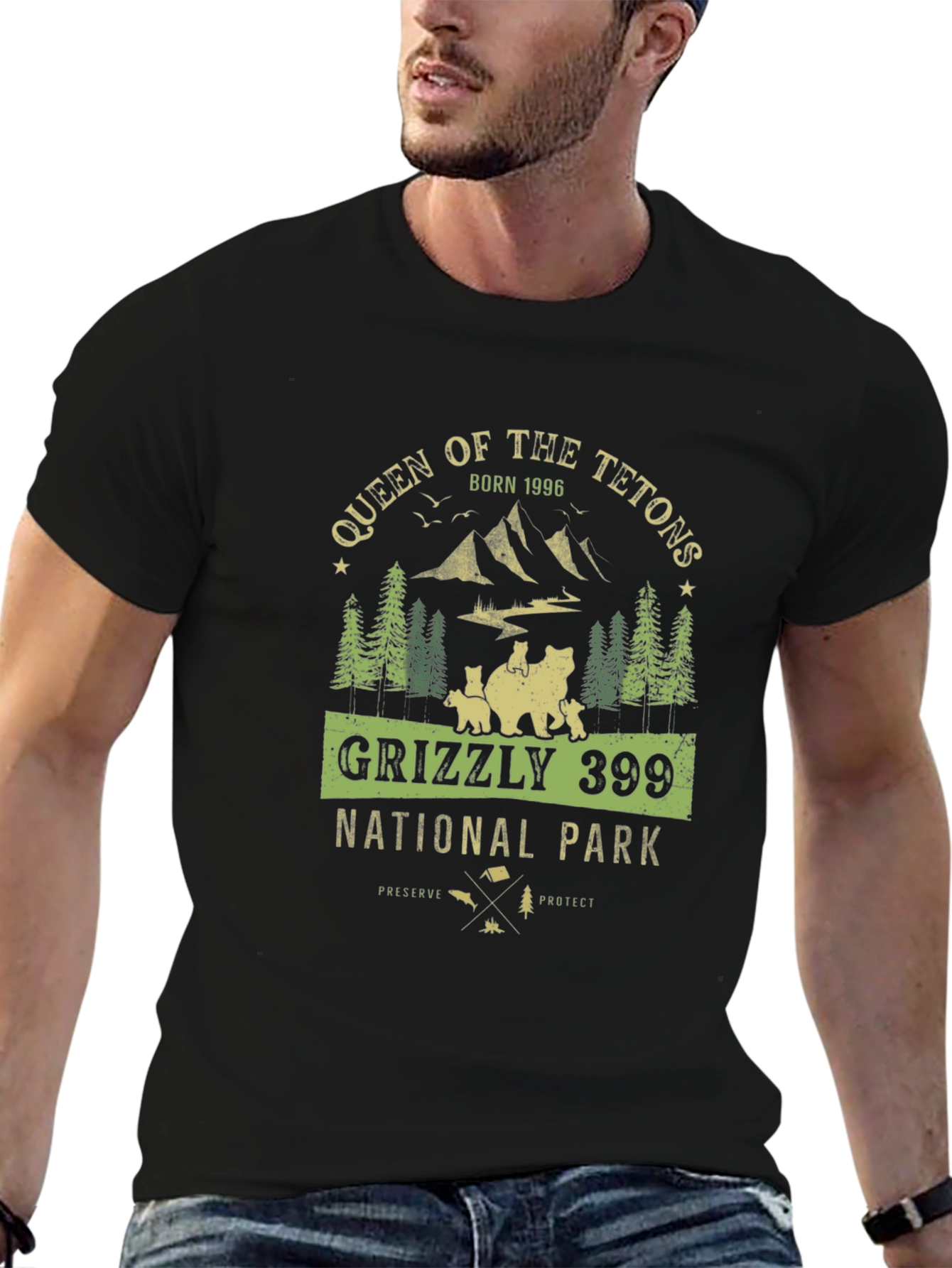 Queen of the Tetons Grizzly 399 National Park Tee