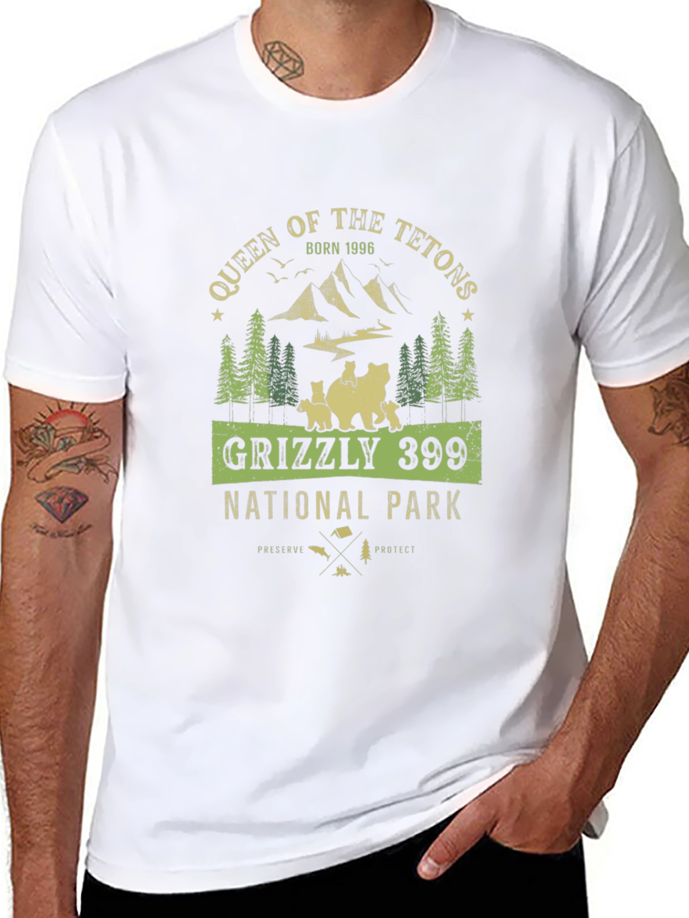Queen of the Tetons Grizzly 399 National Park Tee