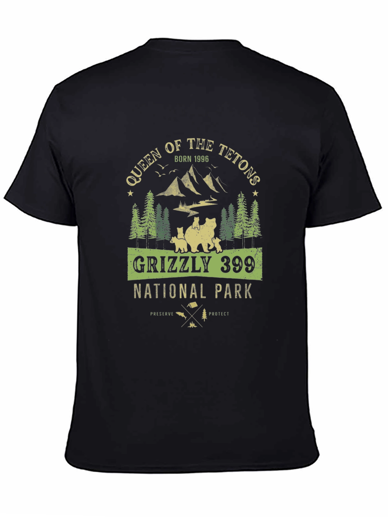 Queen of the Tetons Grizzly 399 National Park Tee