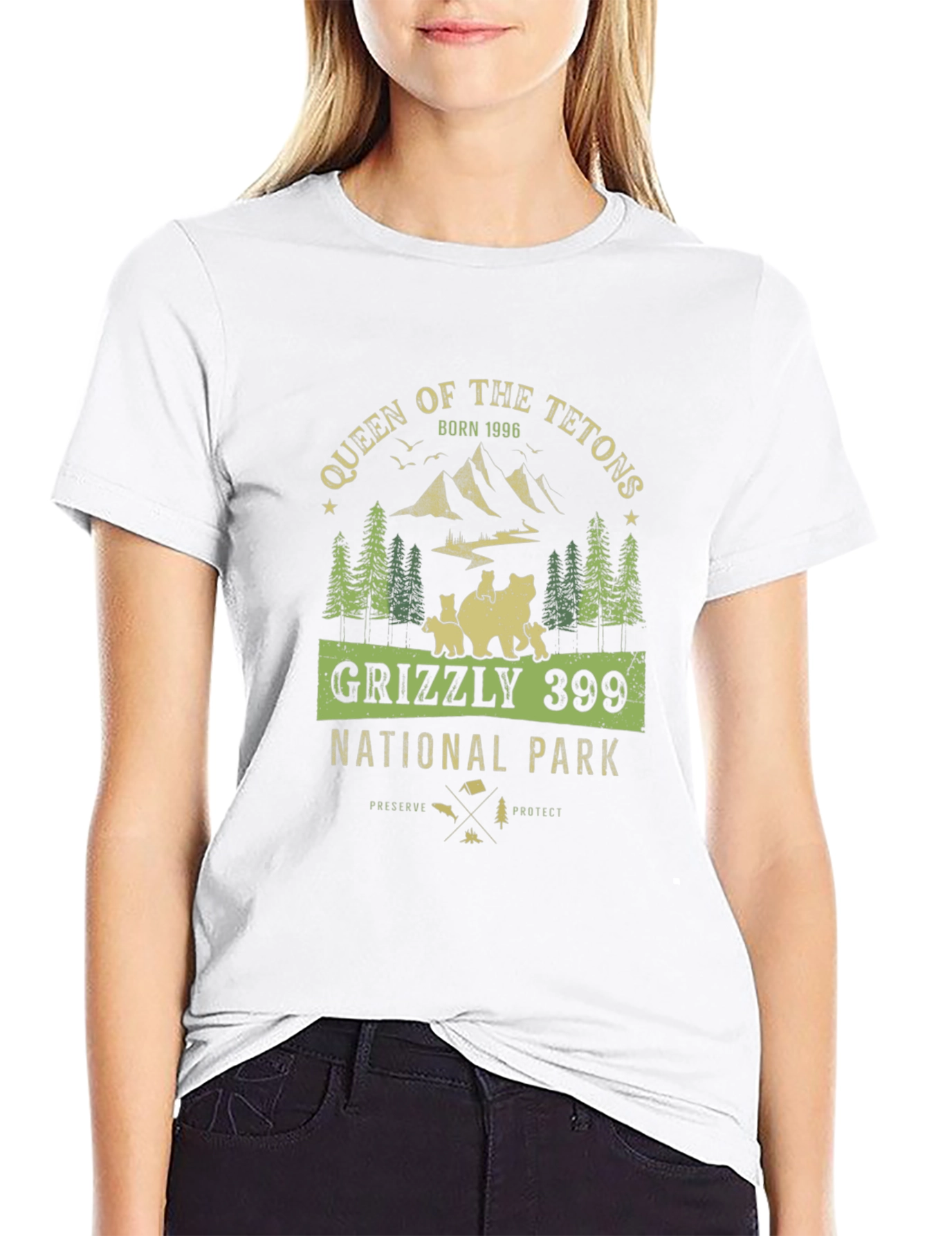 Queen of the Tetons Grizzly 399 National Park Tee