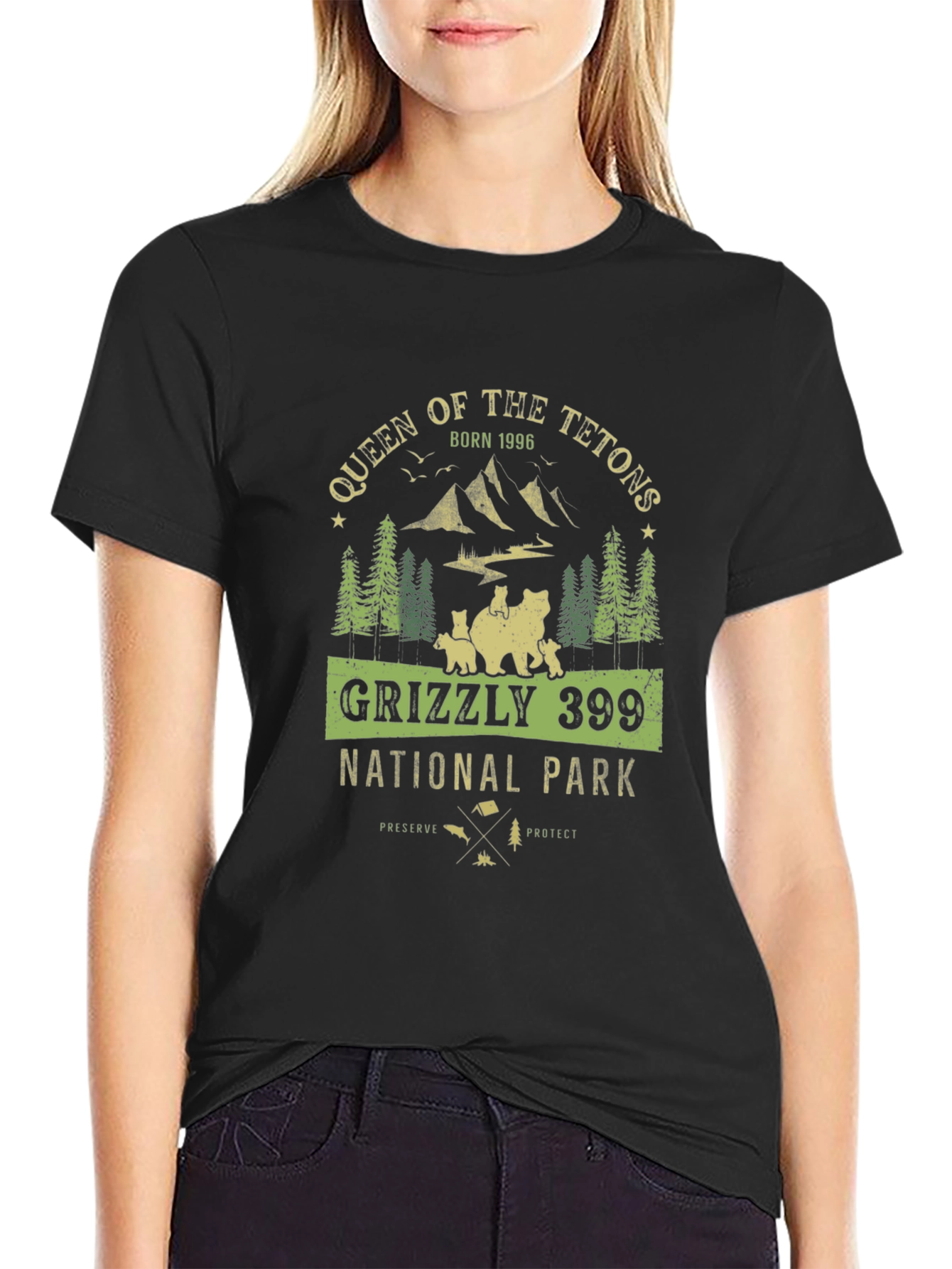 Queen of the Tetons Grizzly 399 National Park Tee