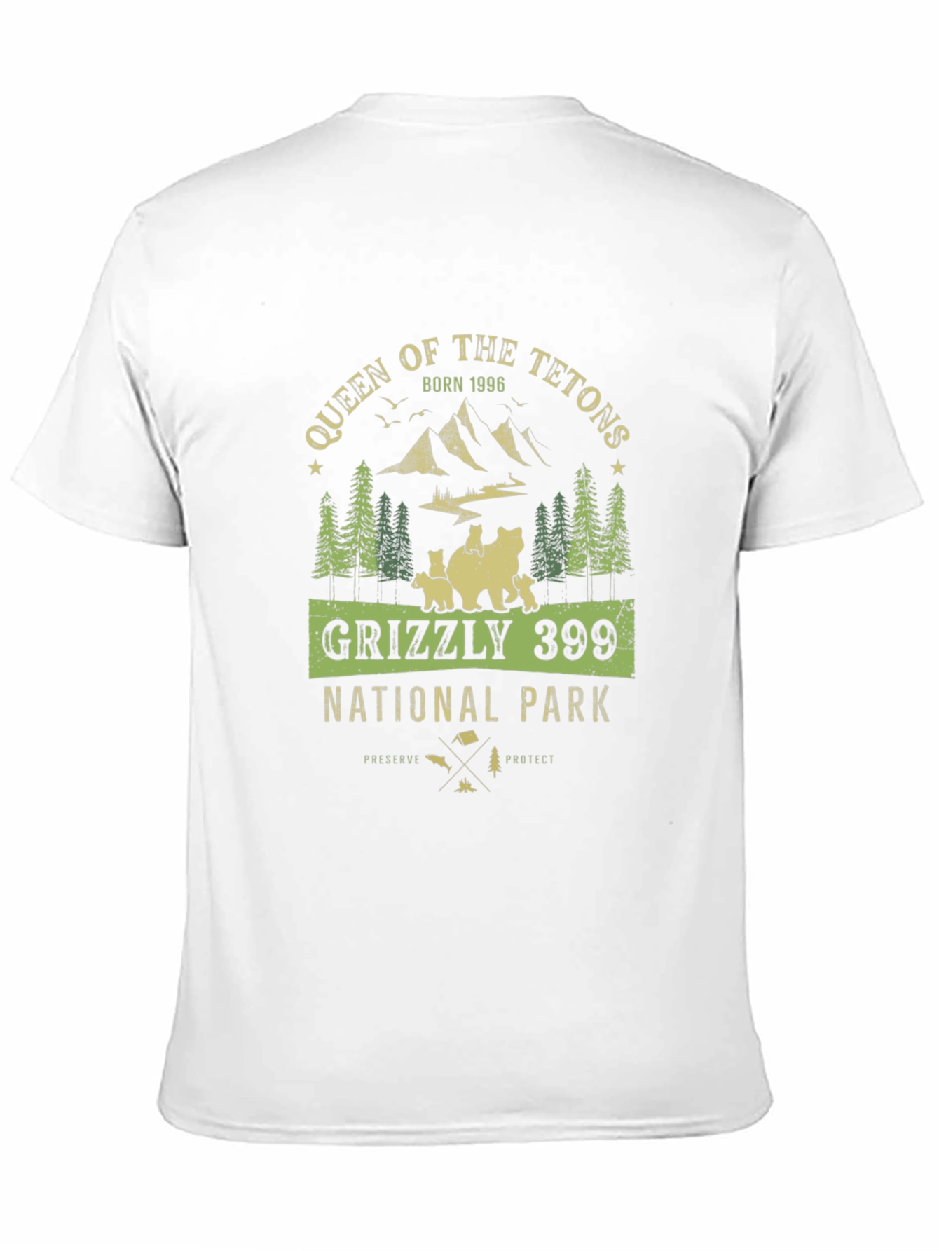 Queen of the Tetons Grizzly 399 National Park Tee