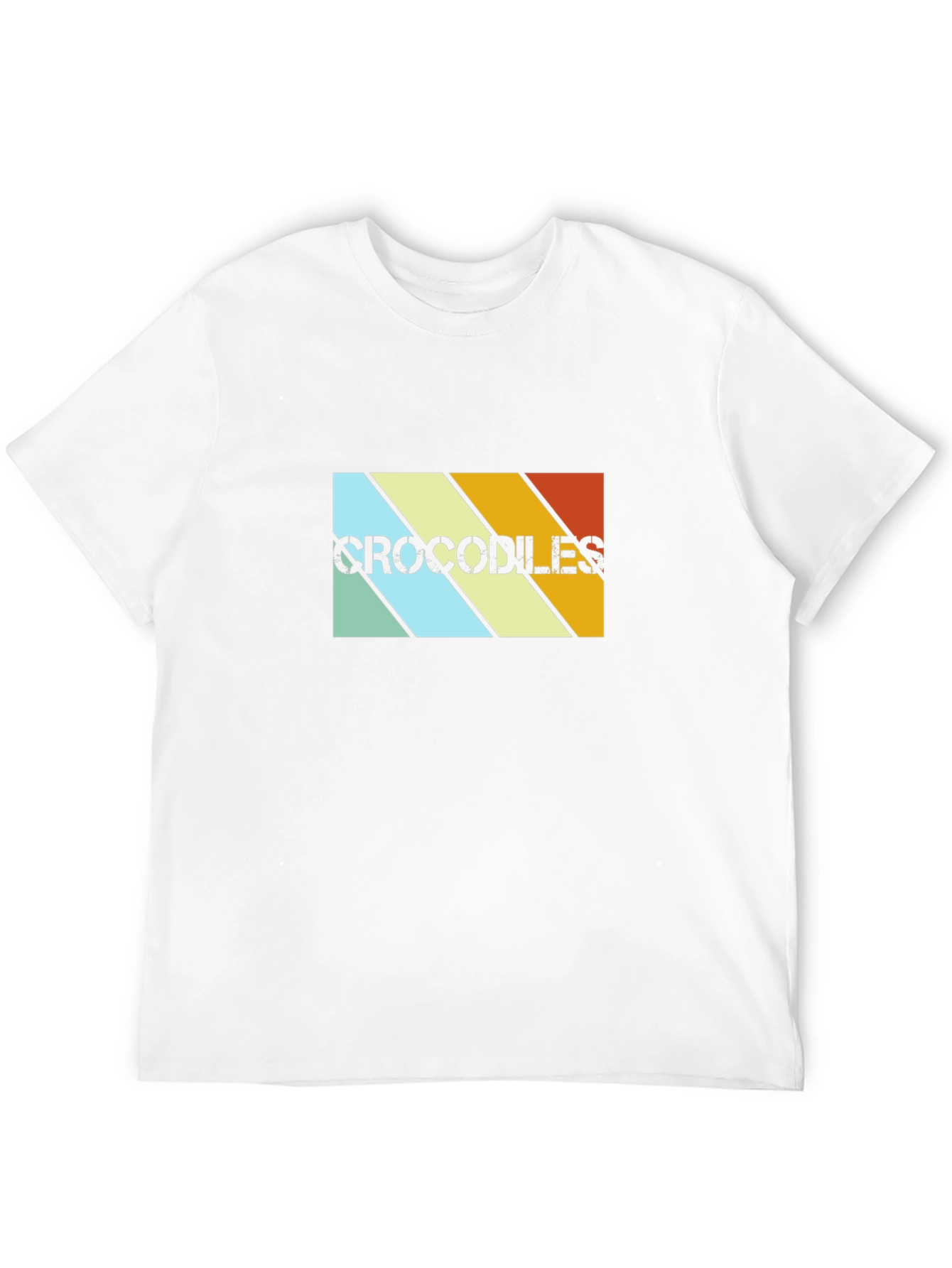 Retro Crocodiles Graphic Tee - Black Cotton T-Shirt