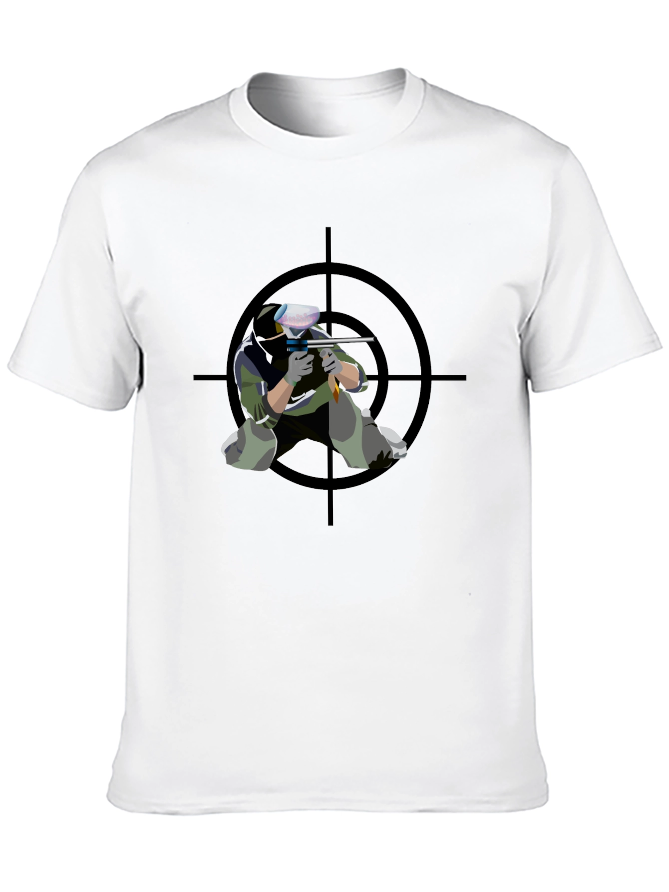 Paintball Player T-Shirt - Target Graphic