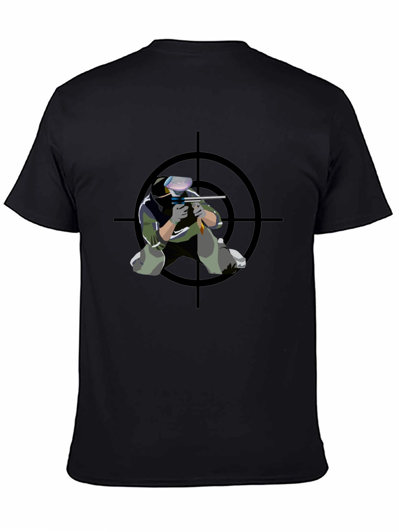 Paintball Player T-Shirt - Target Graphic