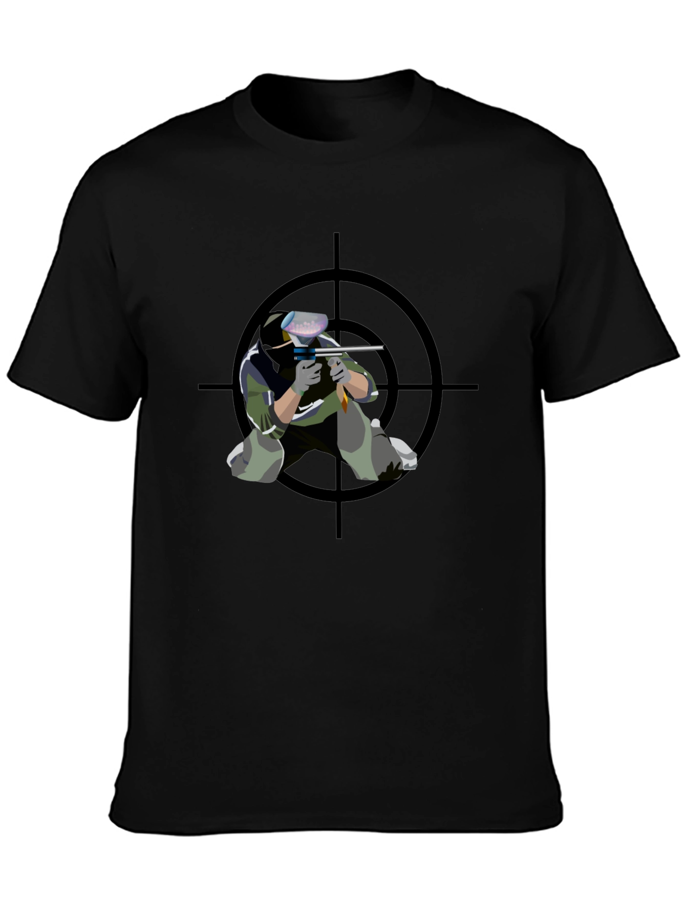 Paintball Player T-Shirt - Target Graphic