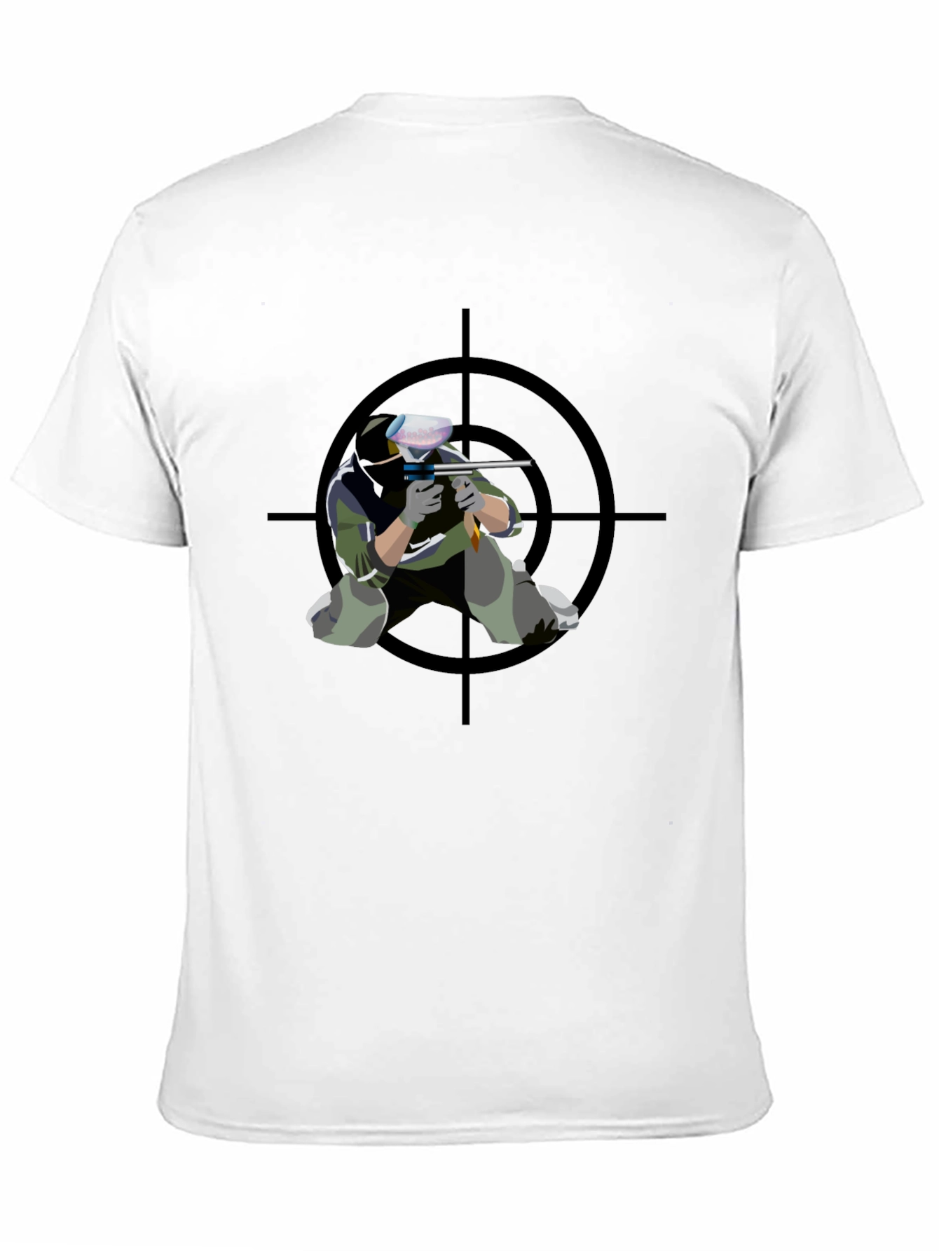 Paintball Player T-Shirt - Target Graphic