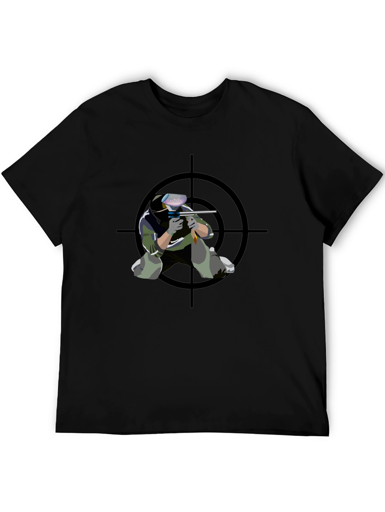 Paintball Player T-Shirt - Target Graphic